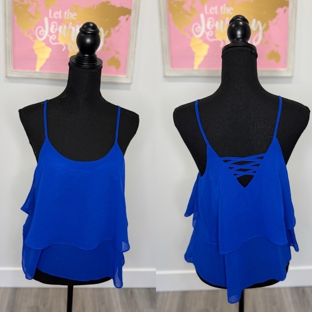 Thanth Royal Blue Women's Layered Tank Top (M)